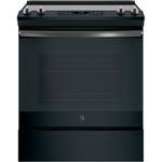GE - 5.3 Cu. Ft. Self-Cleaning Slide-In Electric Range - Black Slate - Front_Standard