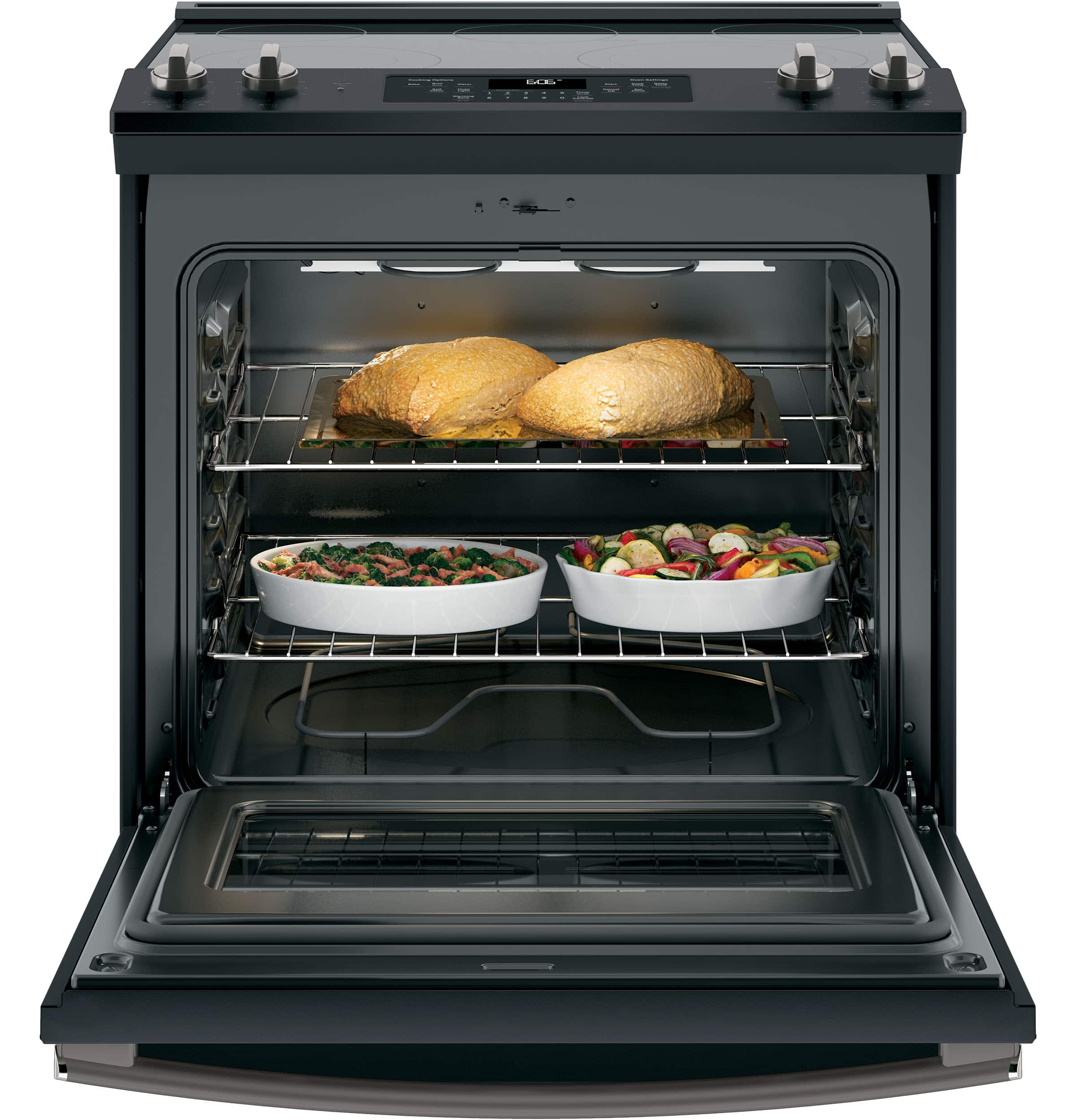 Customer Reviews: GE 5.3 Cu. Ft. Self-Cleaning Slide-In Electric Range ...