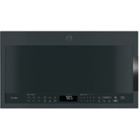 GE Profile - 2.1 Cu. Ft. Over-the-Range Microwave with Sensor Cooking - Black slate - Front_Zoom
