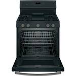GE - 5.6 Cu. Ft. Freestanding Gas Convection Range - Black Slate - Front_Standard