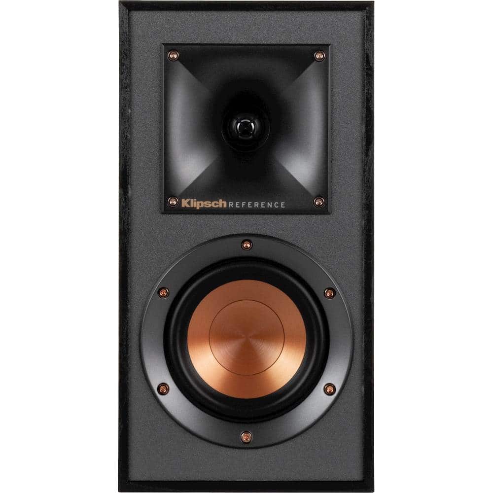 Front. Klipsch - Reference 4" Bookshelf Speakers (Pair) - Black.