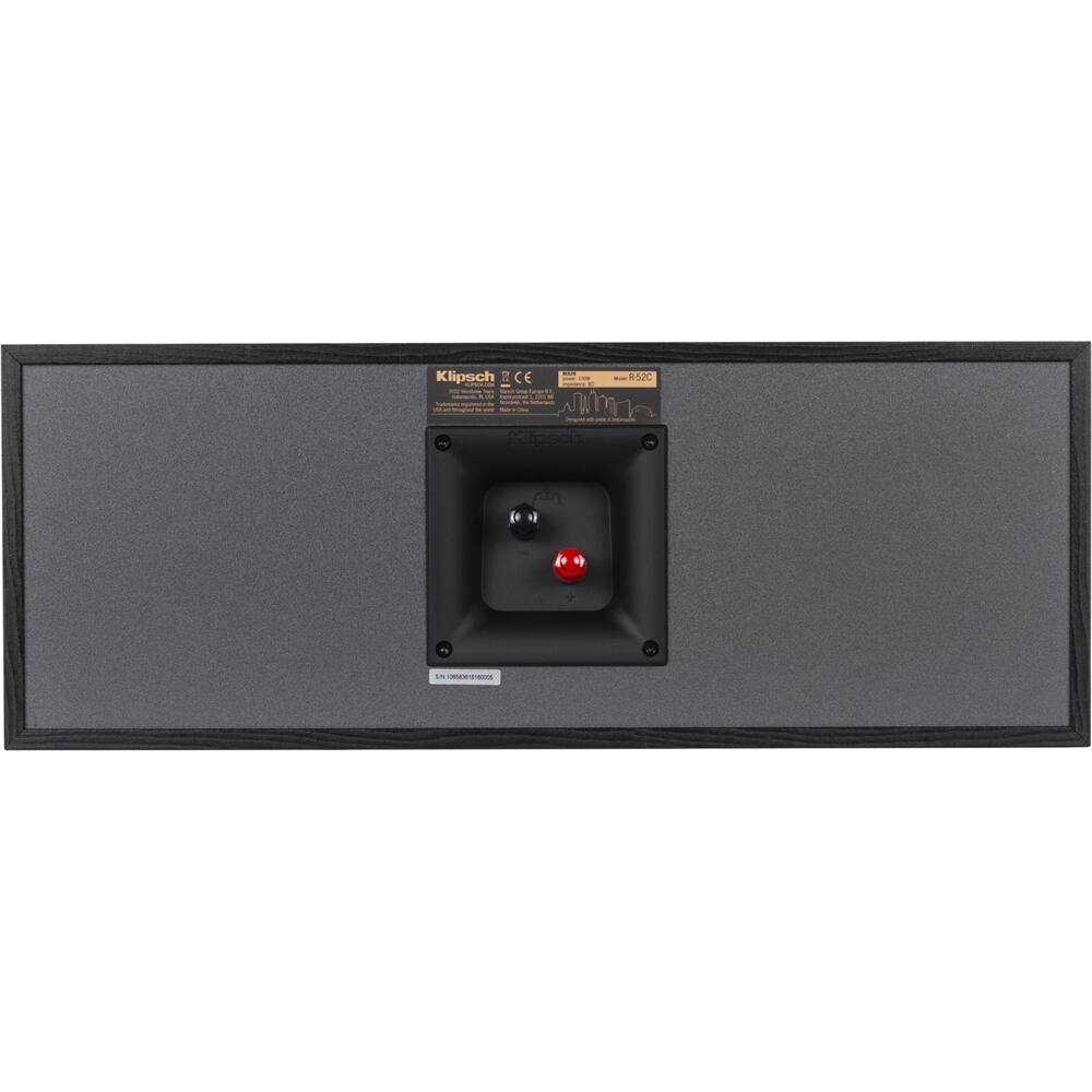 Back. Klipsch - Reference Series Dual 5-1/4" 400-Watt Passive 2-Way Center-Channel Speaker - Black.