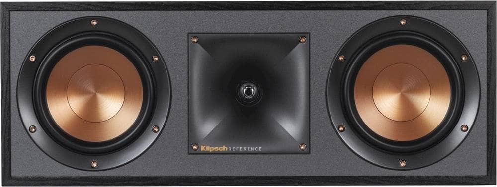 Front. Klipsch - Reference Series Dual 5-1/4" 400-Watt Passive 2-Way Center-Channel Speaker - Black.