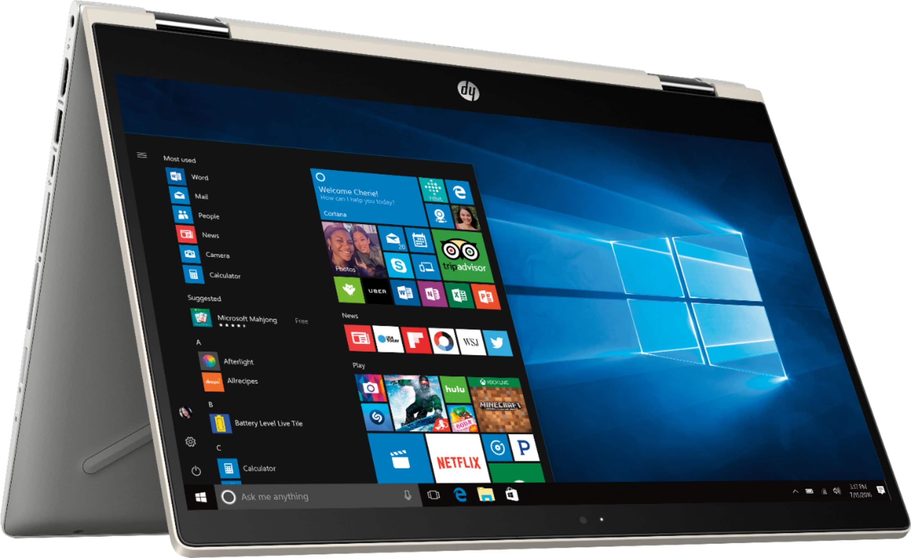 Alt View 11. HP - Pavilion x360 2-in-1 14" Touch-Screen Laptop - Intel Core i5 - 8GB Memory - 128GB Solid State Drive - Gold.