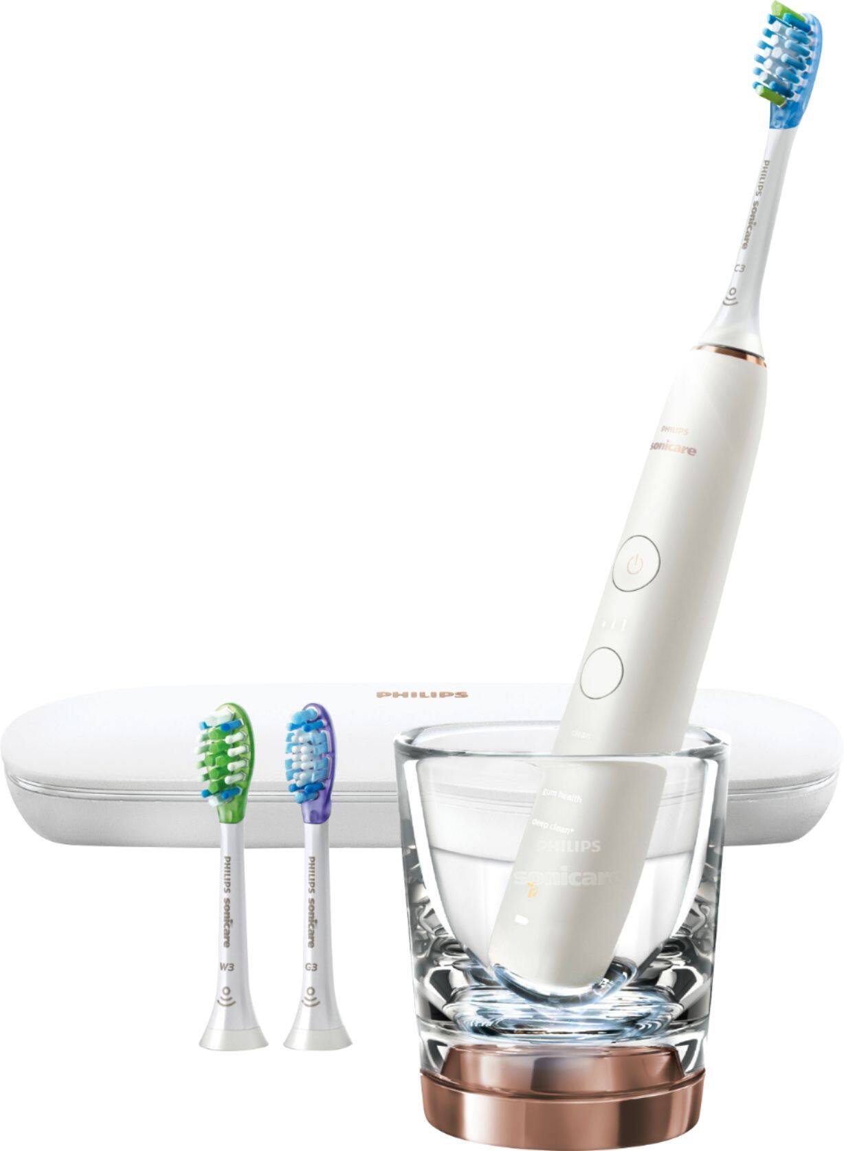 Alt View 11. Philips Sonicare - DiamondClean Smart 9300 Rechargeable Toothbrush - Rose Gold.