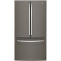 Front. GE - 27.0 Cu. Ft. French Door Refrigerator with Internal Water Dispenser - Slate.