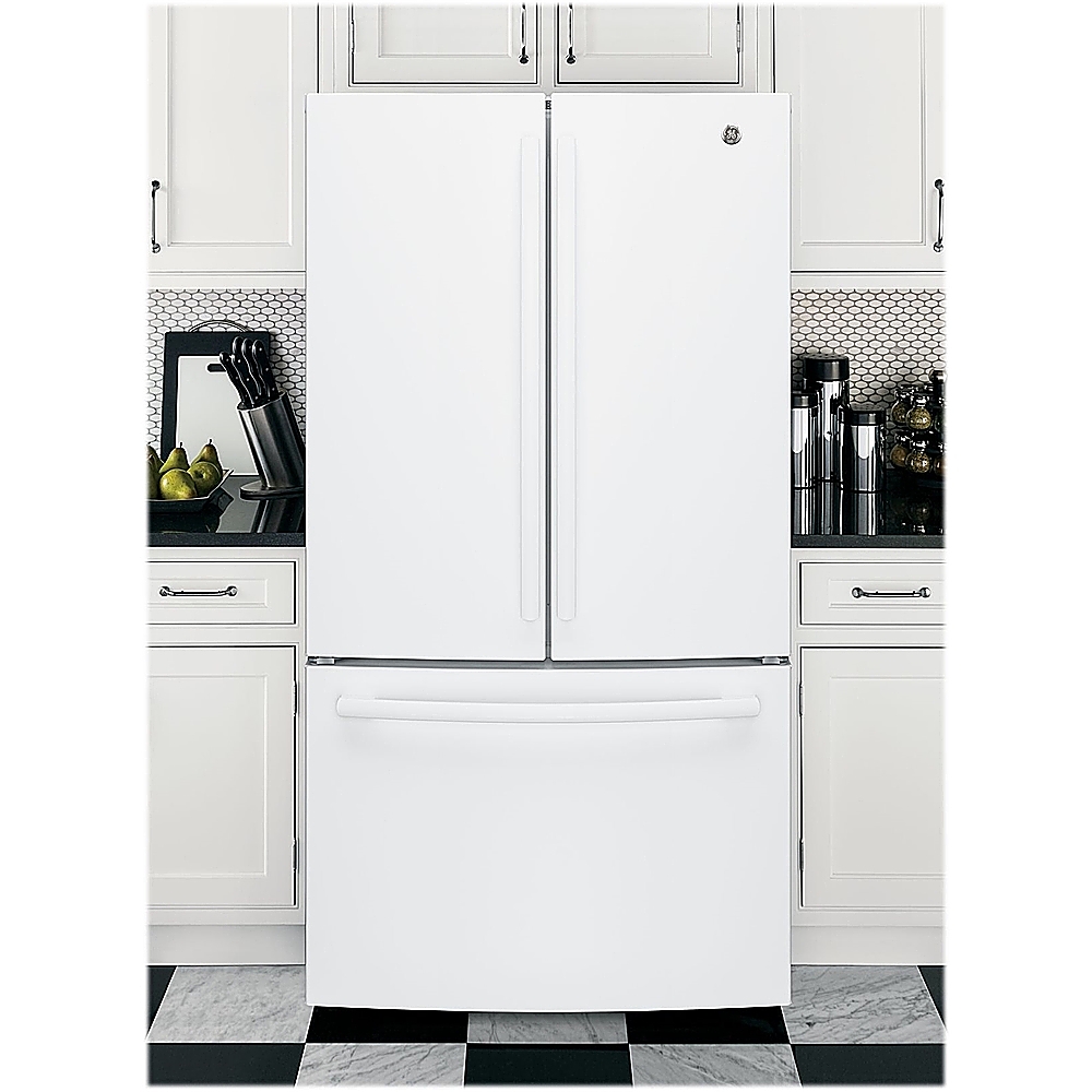 GE 27 Cu. Ft. French Door Refrigerator White GNE27JGMWW Best Buy