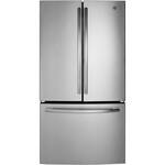 GE - 27 Cu. Ft. French Door Refrigerator - Stainless steel - Front_Standard