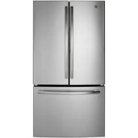 GE - 27.0 Cu. Ft. French Door Refrigerator - Stainless steel - Front_Zoom