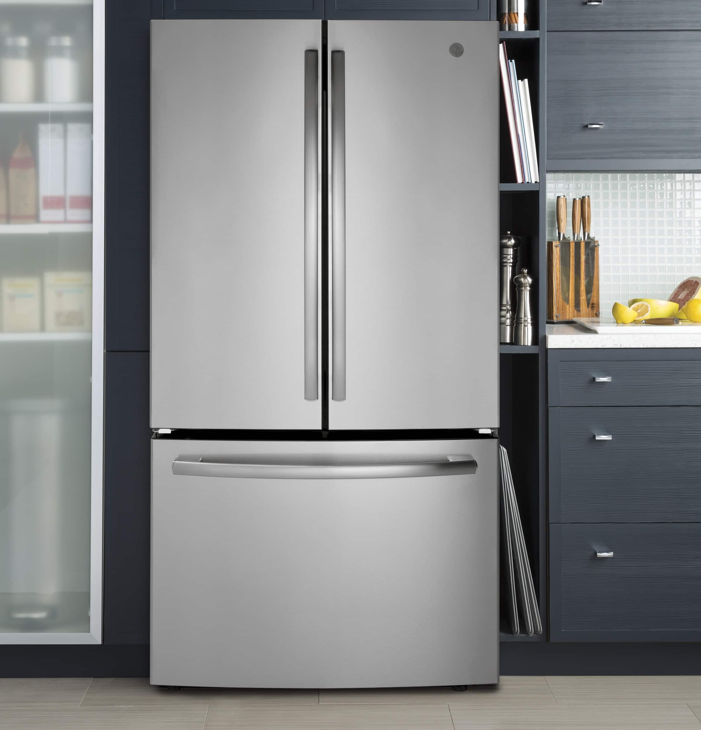 Alt View 3. GE - 27 Cu. Ft. French Door Refrigerator.