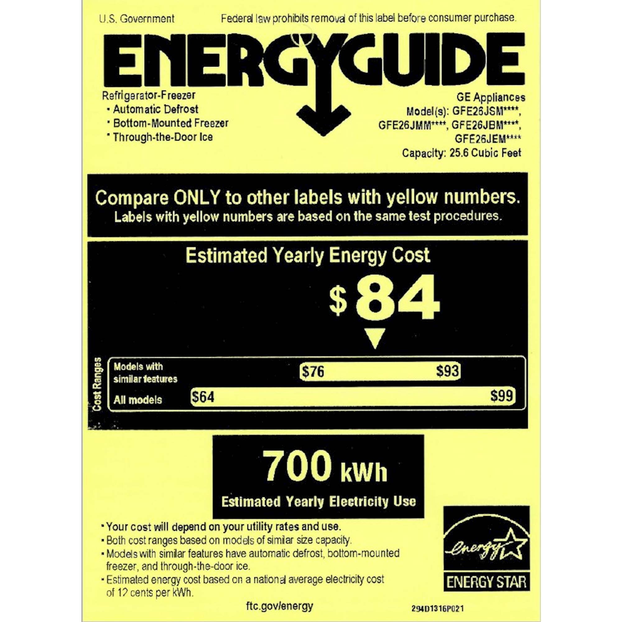 GE 25.6 Cu. Ft. French Door Refrigerator Slate GFE26JMMES Best Buy