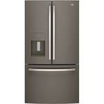 GE - 25.6 Cu. Ft. French Door Refrigerator - Slate - Front_Standard