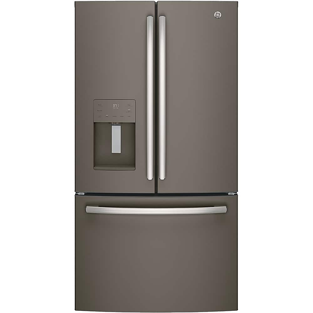 GE - 25.6 Cu. Ft. French Door Refrigerator with In-Door Ice Maker - Slate - Front_Zoom