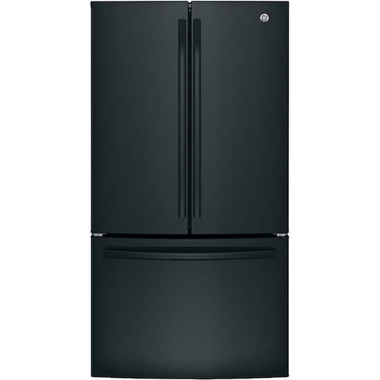 Ge 27 Cu Ft French Door Refrigerator High Gloss Black Gne27jgmbb Best Buy