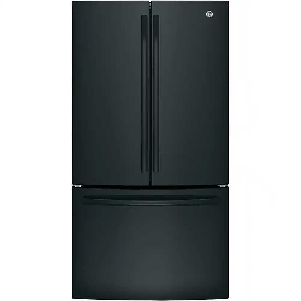 GE - 27.0 Cu. Ft. French Door Refrigerator with Internal Water Dispenser - High Gloss Black