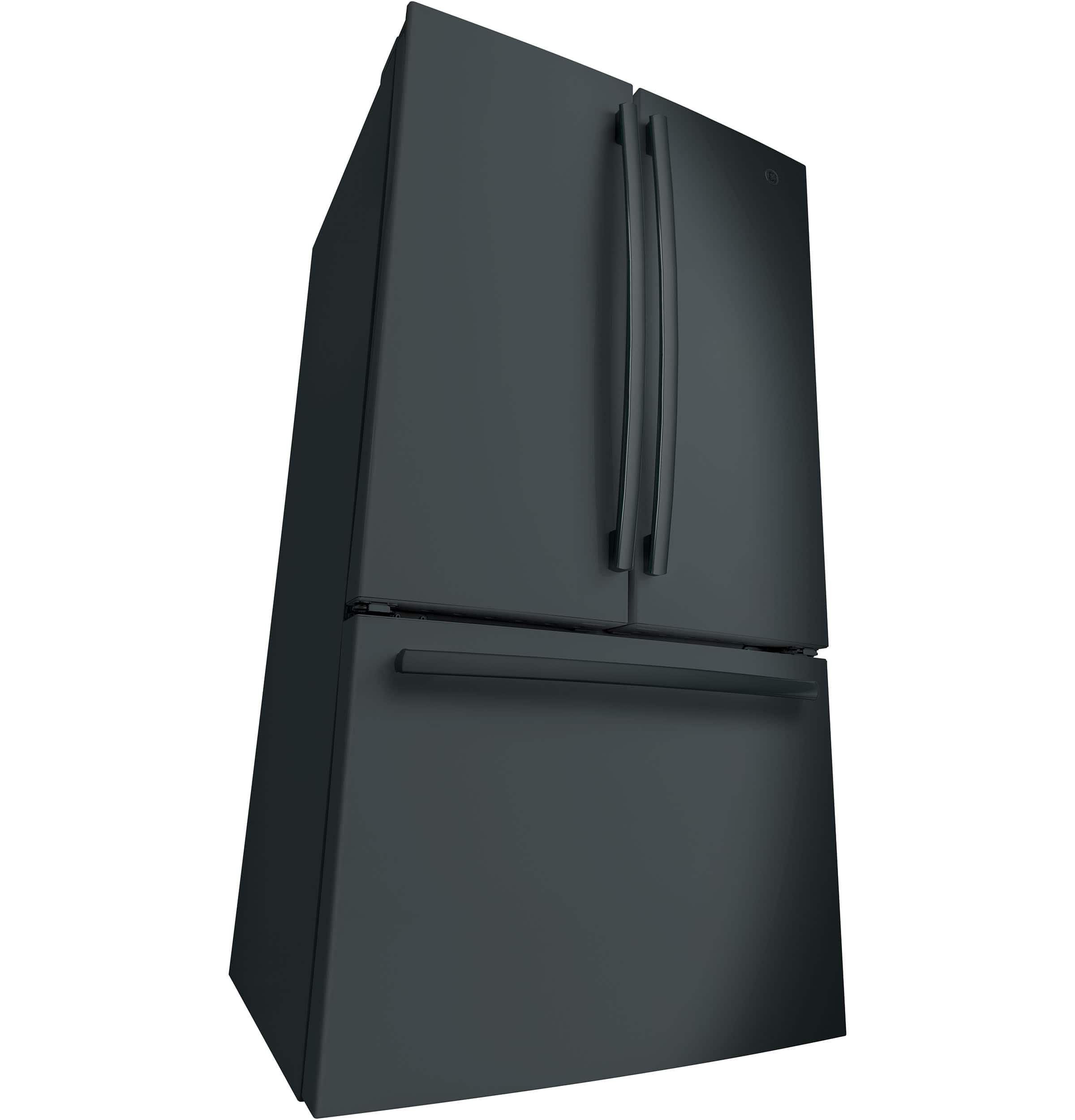 Alt View 14. GE - 27.0 Cu. Ft. French Door Refrigerator with Internal Water Dispenser - High Gloss Black.