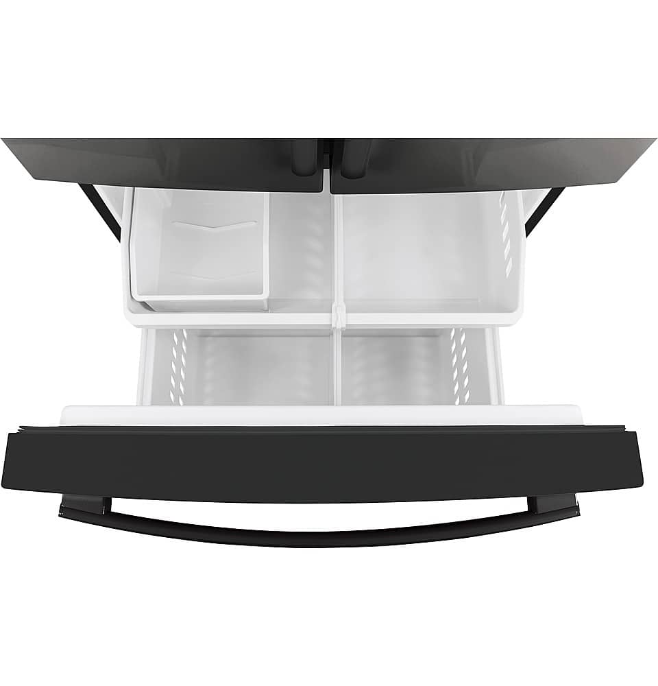 Alt View 17. GE - 27.0 Cu. Ft. French Door Refrigerator with Internal Water Dispenser - High Gloss Black.