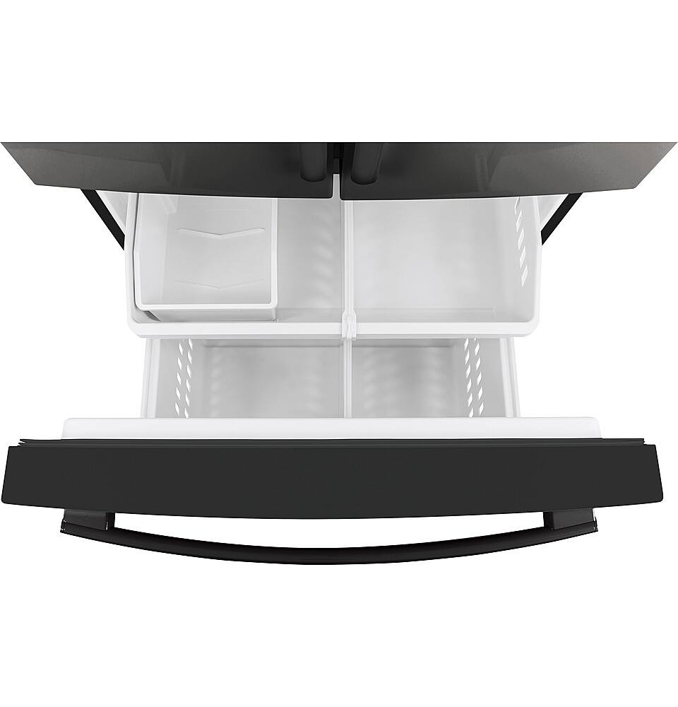 Alt View 17. GE - 27.0 Cu. Ft. French Door Refrigerator with Internal Water Dispenser - High Gloss Black.