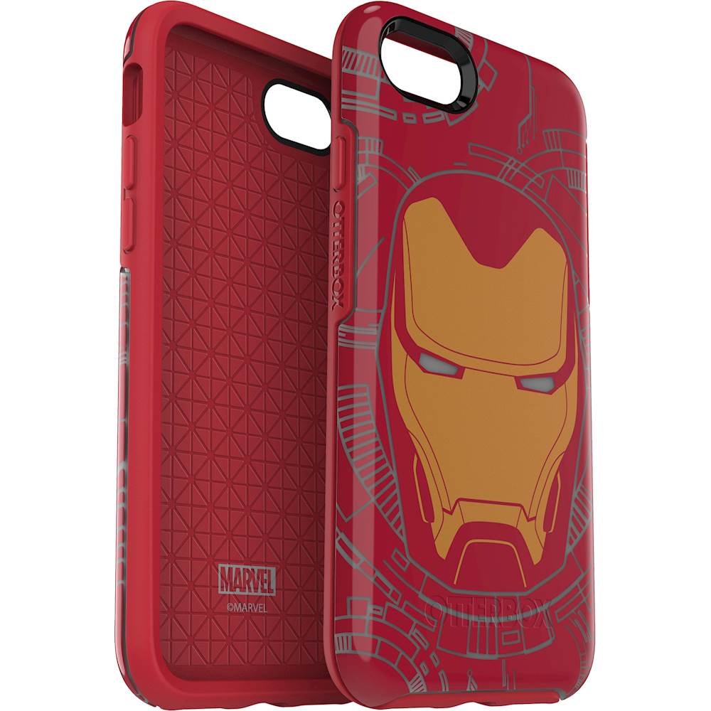 marvel avengers symmetry series case for apple iphone 7 and 8 - flame red / iron man graphic