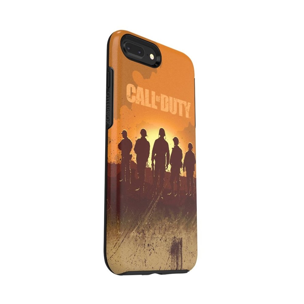 symmetry series call of duty dusk stronghold case for apple iphone 7 plus - brown/orange