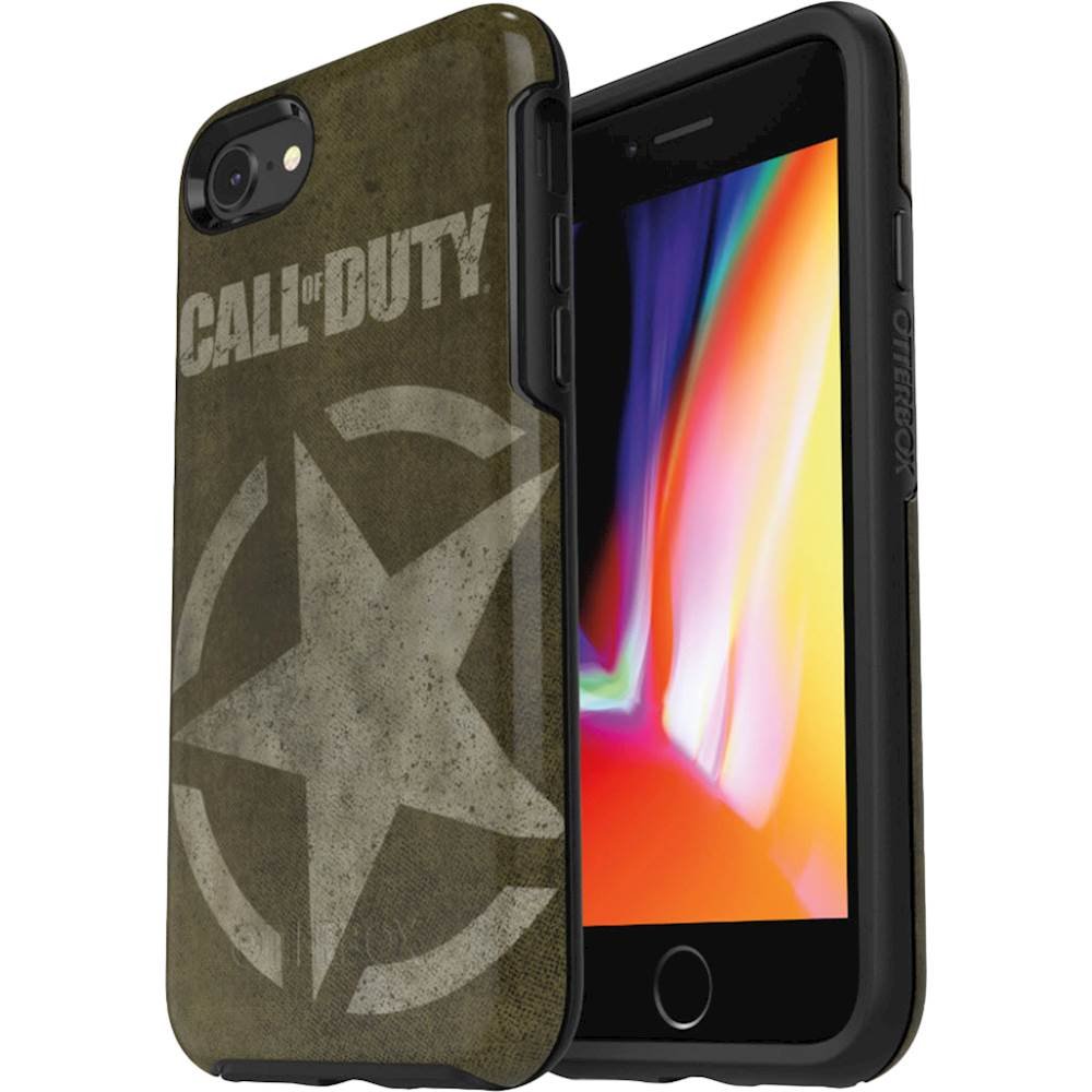 call of duty symmetry series case for apple iphone 7 and 8 - black / white