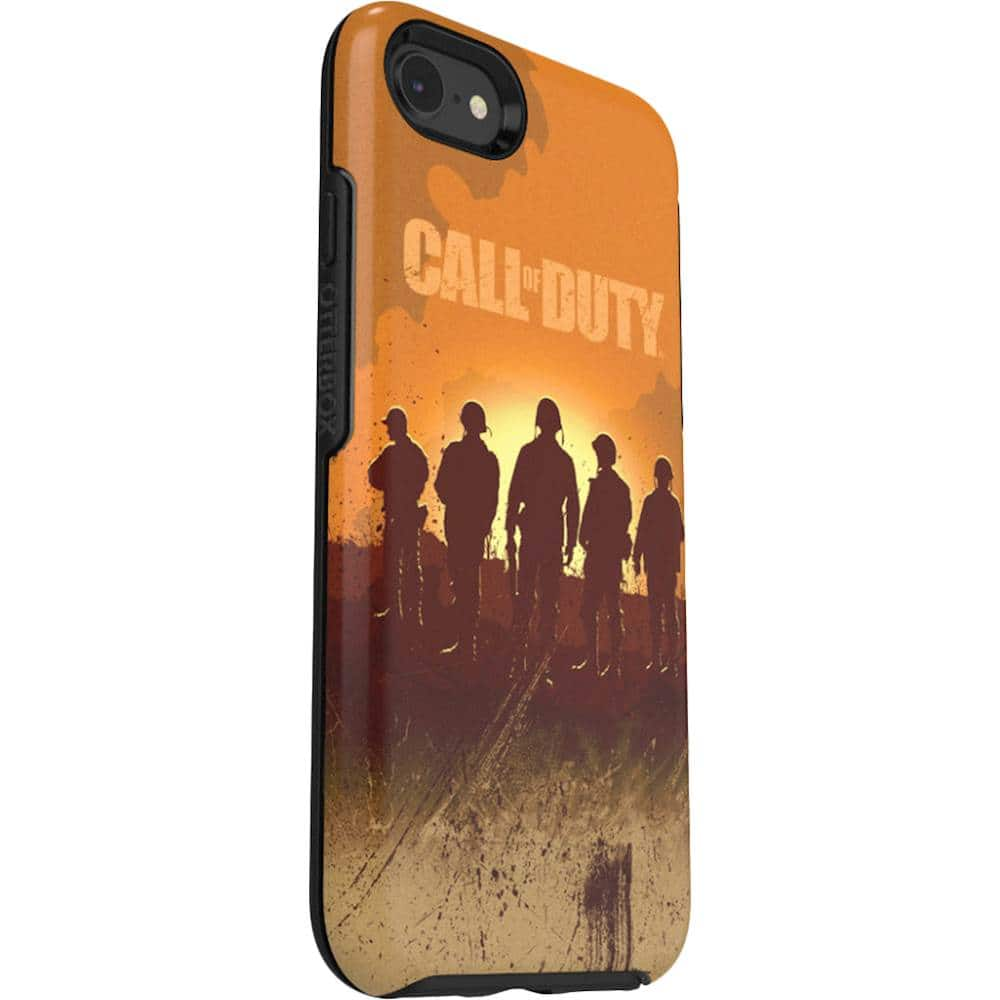 call of duty symmetry series case for apple iphone 7 and 8 - orange/brown