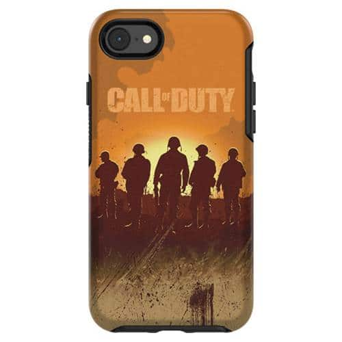 call of duty symmetry series case for apple iphone 7 and 8 - orange/brown