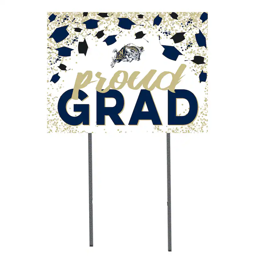 Navy Grad Sign Jardine Navy Midshipmen 18'' x 24'' Grad Yard Sign White 4965893 - Best Buy