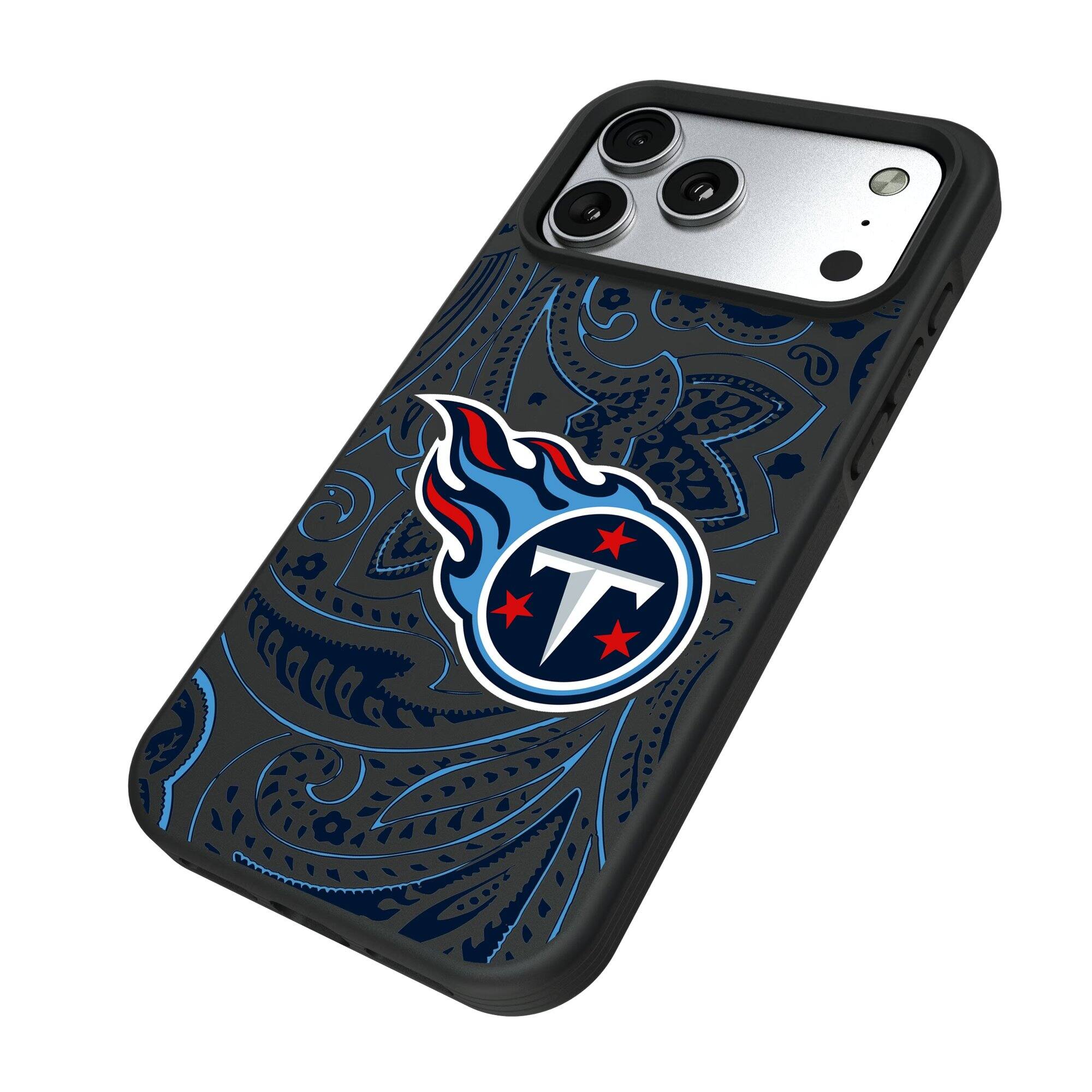 Alt View 1. Keyscaper - Tennessee Titans Bump Case with 8.2ft Drop Protection - 13 mini - Multicolor.