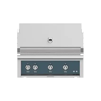 Angle. Hestan - Gas Grill - Pacific Fog.