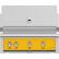 Angle. Hestan - 36" Built-In Gas Grill - Yellow.