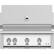 Angle. Hestan - 36" Built-In Gas Grill - White.