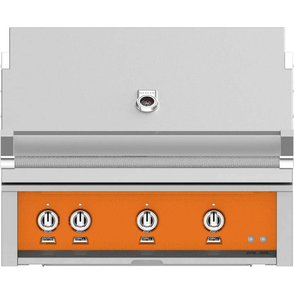 Hestan - 36" Built-In Gas Grill - Orange - Angle_Zoom