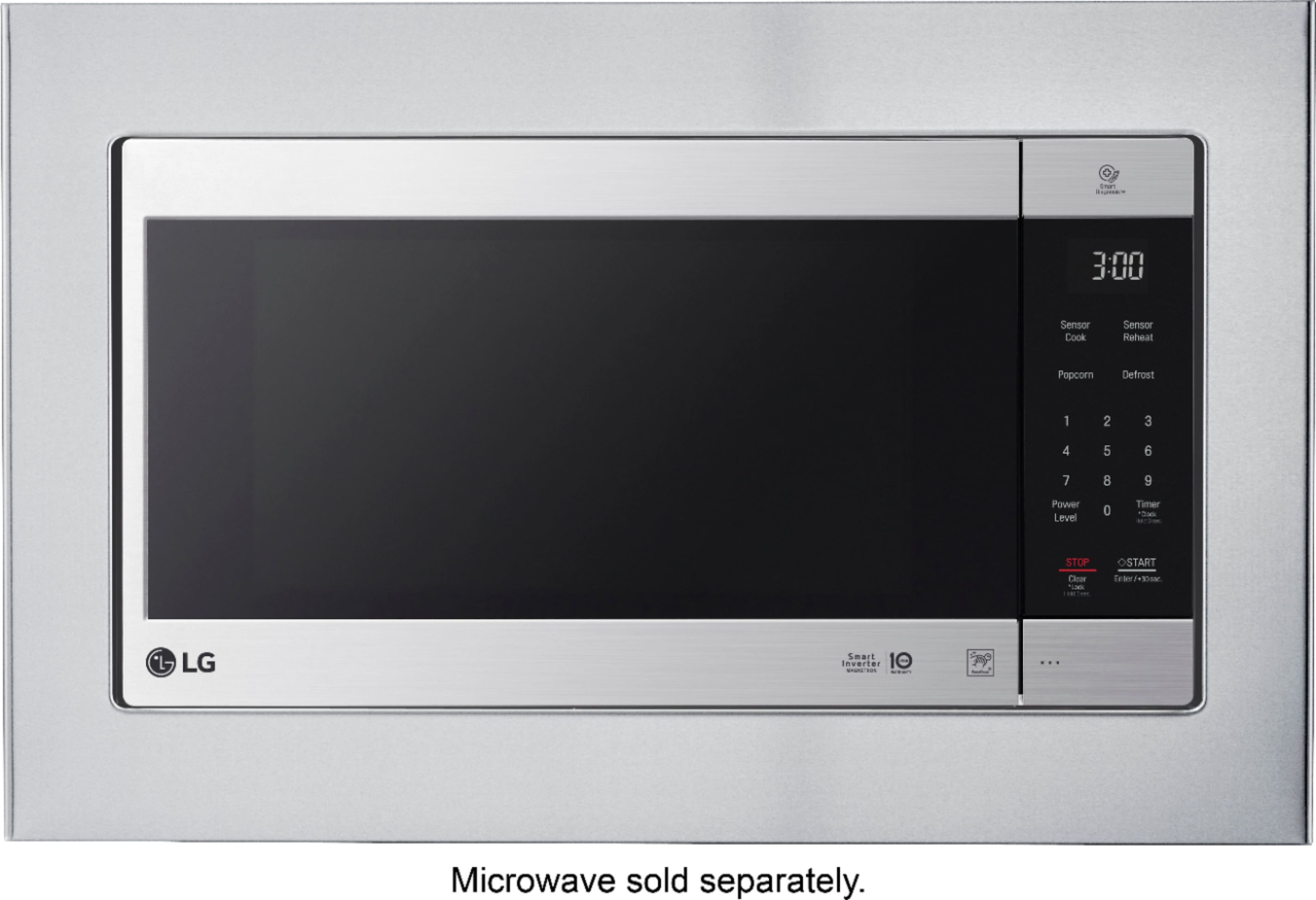 Alt View 11. LG - 29.7" Trim Kit for LG Microwaves - Stainless steel.