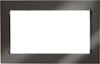 Front. LG - 29.7" Trim Kit for LG Microwaves - Black Stainless Steel.
