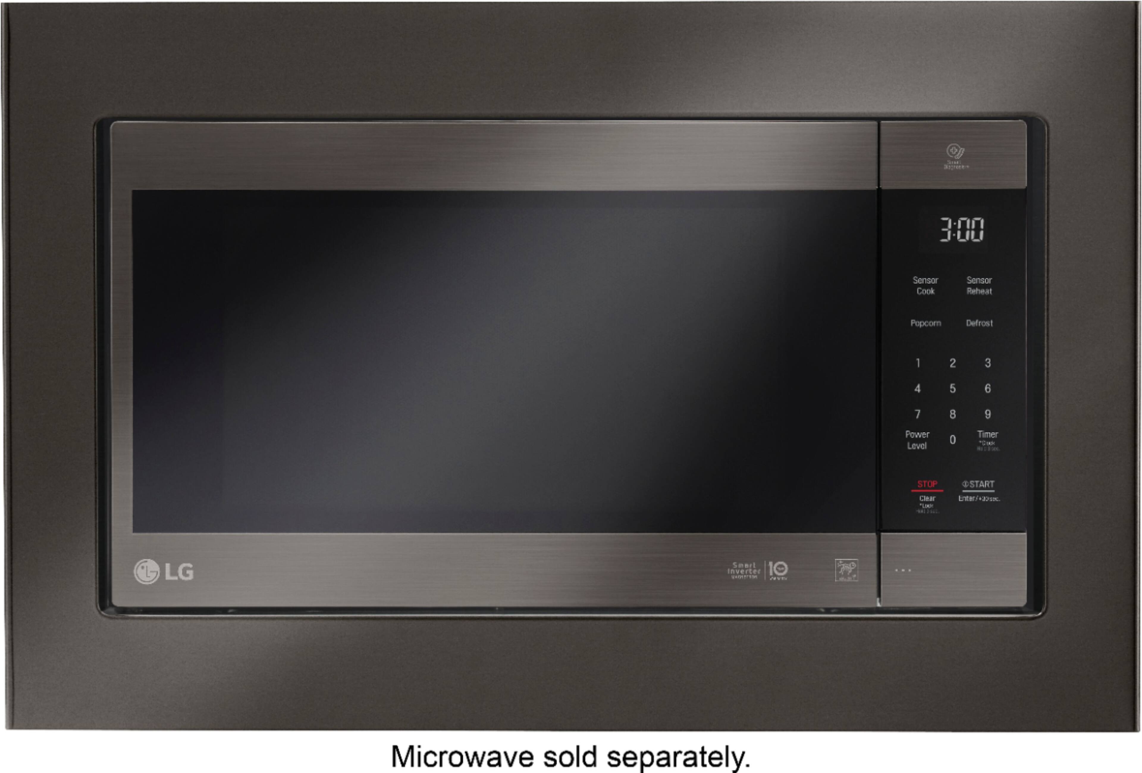 Alt View 11. LG - 29.7" Trim Kit for LG Microwaves - Black Stainless Steel.