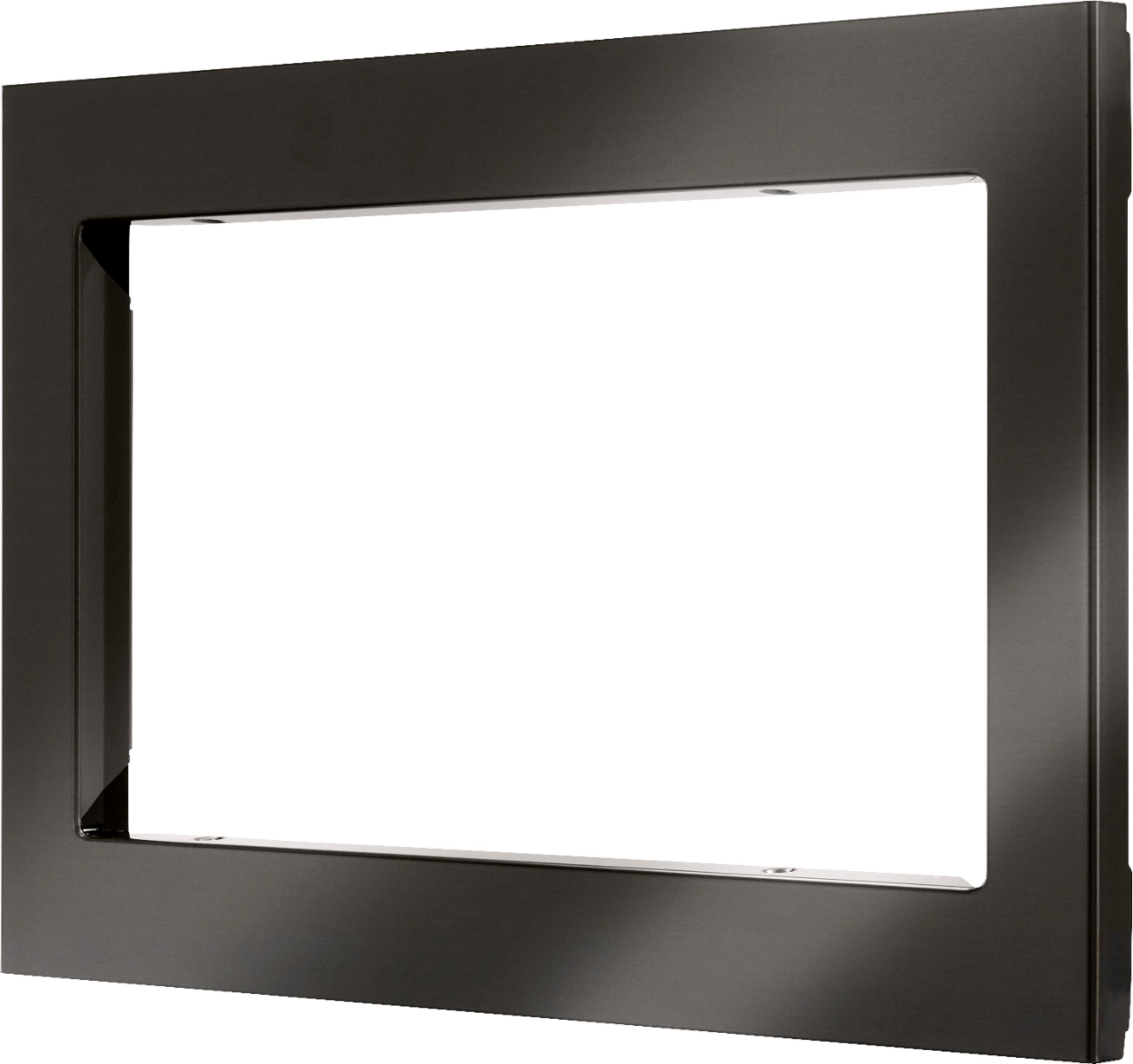 Left View: 29.7" Trim Kit for LG Microwaves - Black Stainless Steel