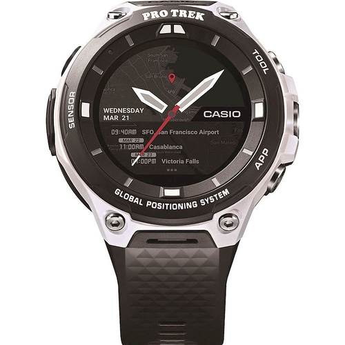 Rent to own Casio - PRO TREK Smartwatch 62mm Stainless Steel - Fluorite White