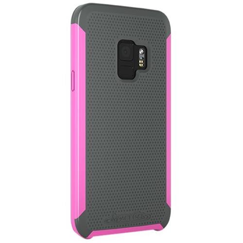Front. Impact Gel - Traveler Statement Case for Samsung Galaxy S9 - Gray/Pink.