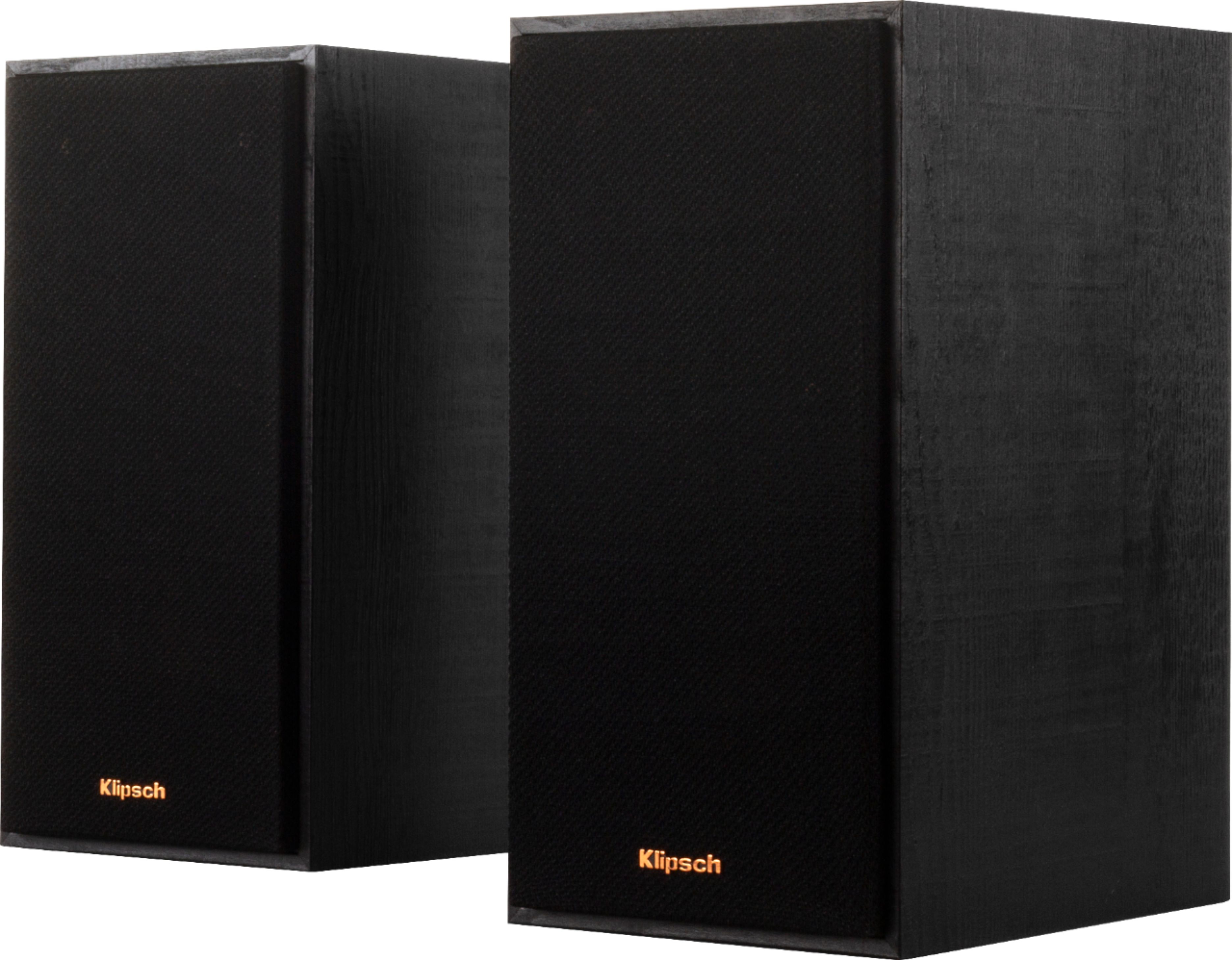 Left View: Klipsch - Reference 4" 35W 2-Way Powered Monitors (Pair) - Black