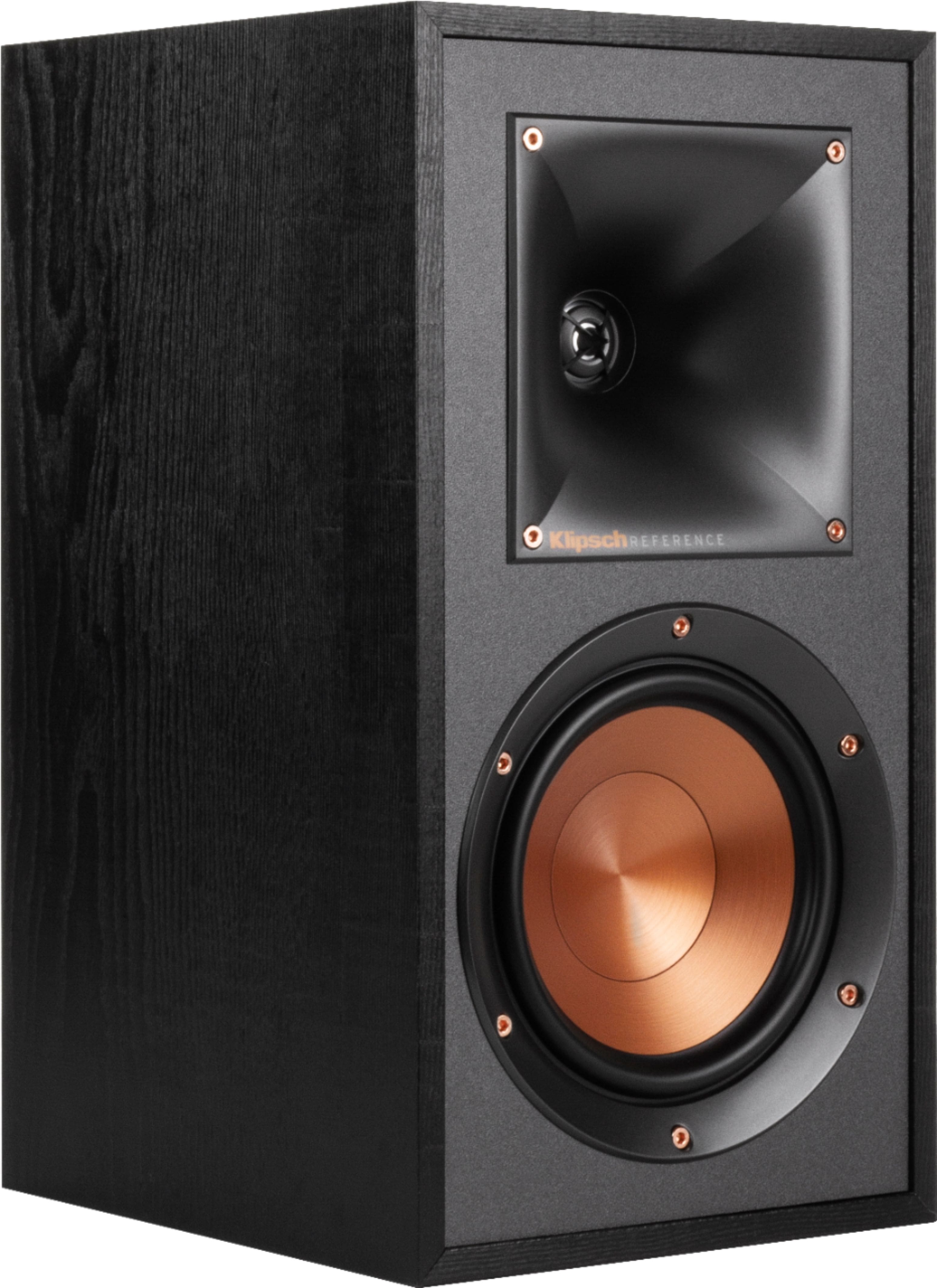 Angle. Klipsch - Reference Series 5-1/4" 340-Watt Passive 2-Way Bookshelf Speakers (Pair) - Black.