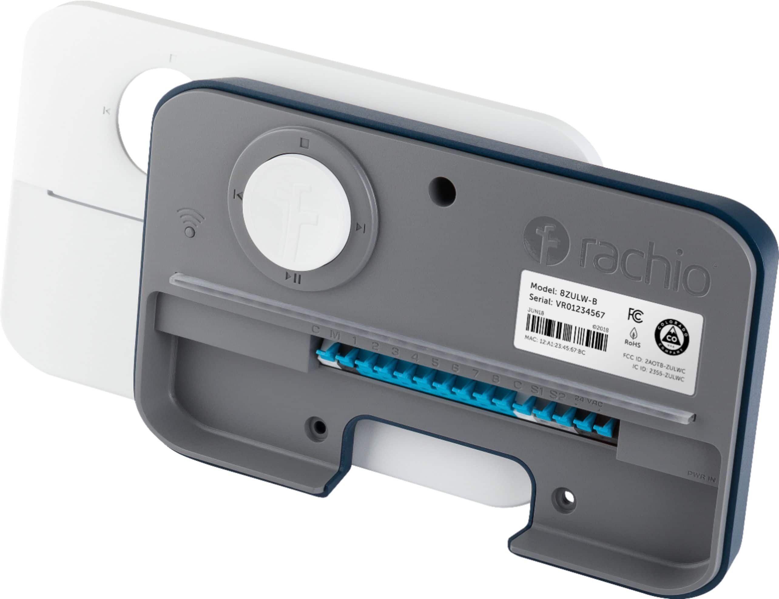 Alt View 13. Rachio - 8-zone 3rd Generation Smart Sprinkler Controller - White.