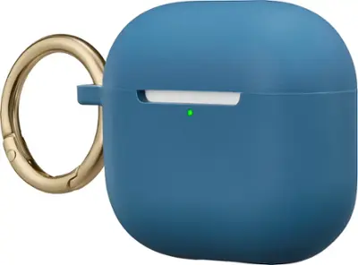 Best Buy essentials™ - Case for Apple AirPods 4 and AirPods 4 with Active Noise Cancellation (ANC) - Blue