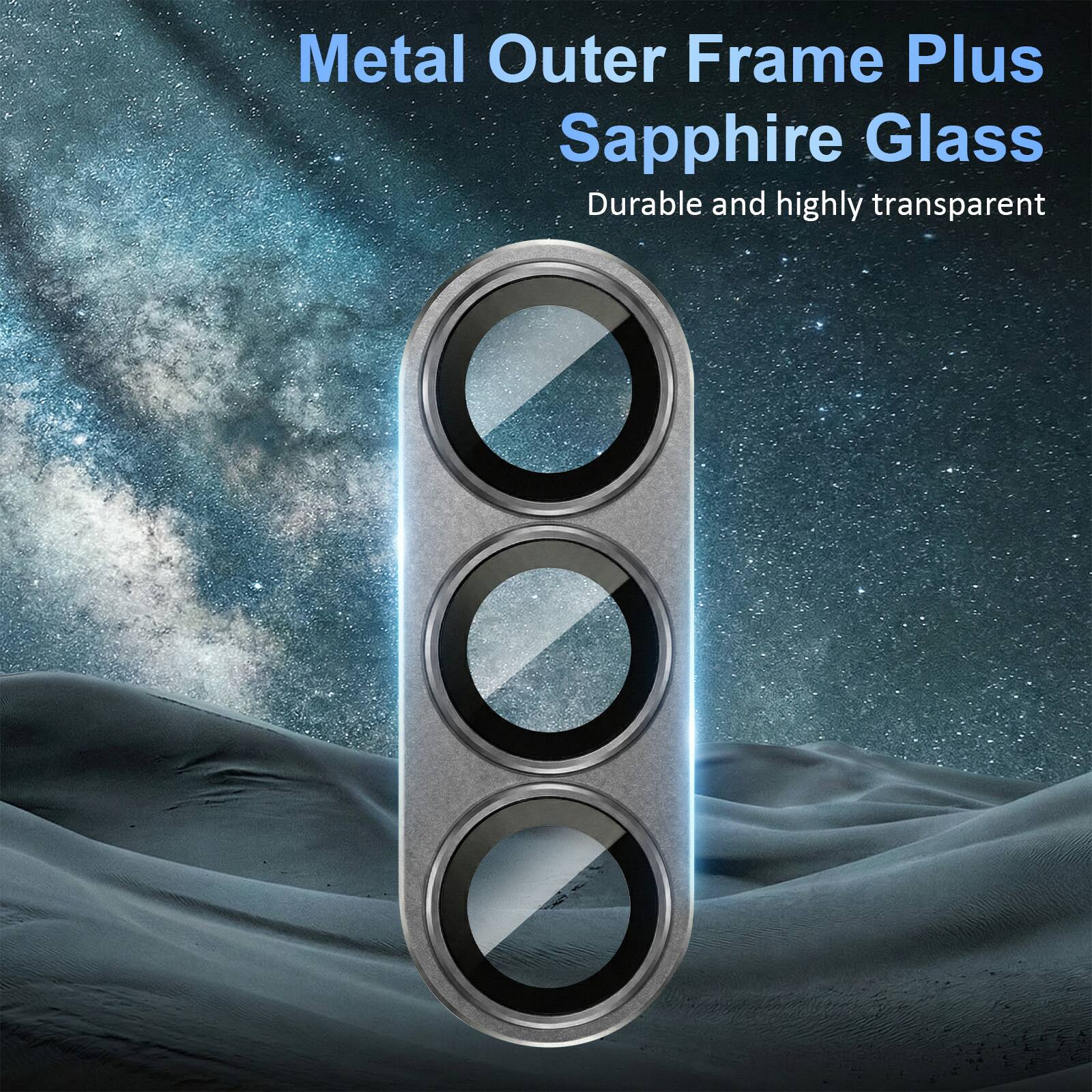 Metal Outer Frame Plus Sapphire Glass  
Durable and highly transparent