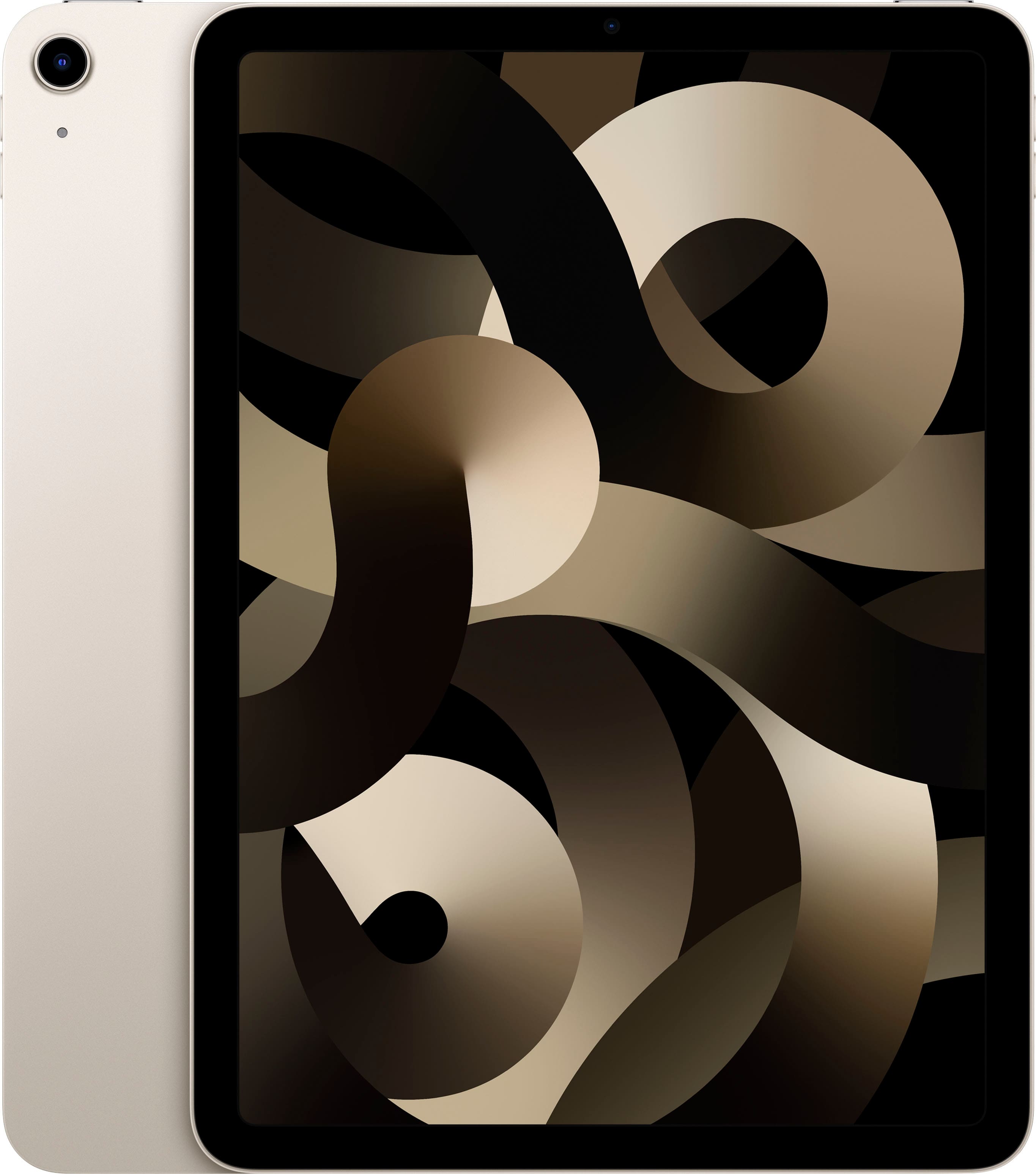 Front. Apple - Certified Refurbished - Apple 10.9-Inch iPad Air - (5th Generation) (2022) Wi-Fi + Cellular - 256GB - Starlight.