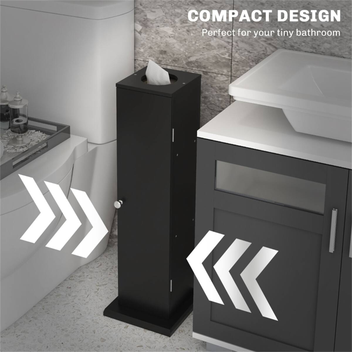 COMPACT DESIGN  
Perfect for your tiny bathroom