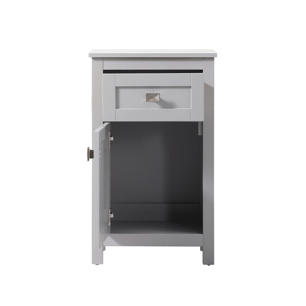 Alt View 2. Elegant Kitchen and Bath - 18 Inch Wide Bathroom Storage Freedstanding Cabinet In Grey - Grey.