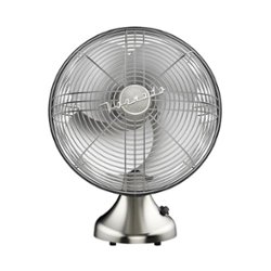 Vornado - Silver Swan Oscillating Vintage Fan - Brushed Nickel - Front_Zoom