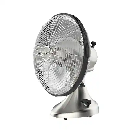 Front. Vornado - Silver Swan Oscillating Vintage Fan - Brushed Nickel.