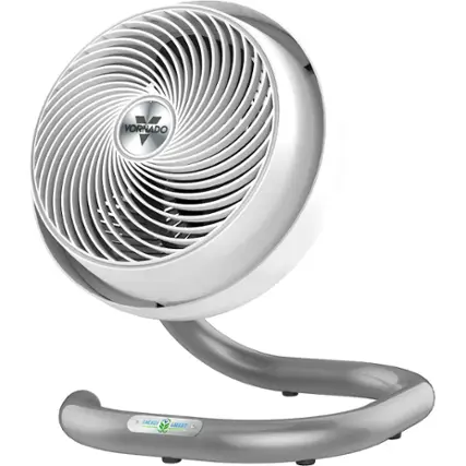 Front. Vornado - Energy Smart 10" Floor Fan - White.